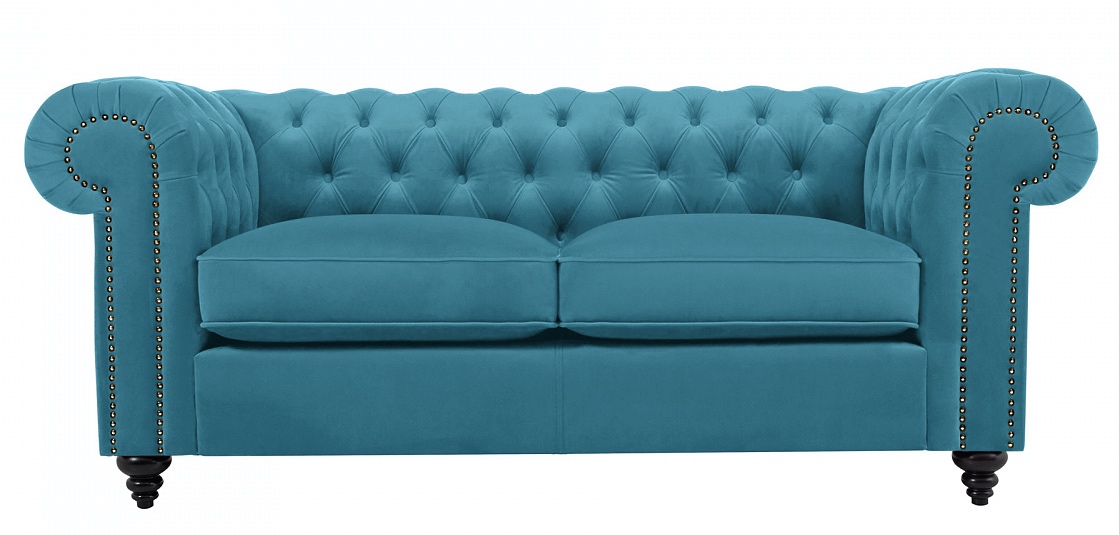 Диван Честер Классик 2-х местный Голубой