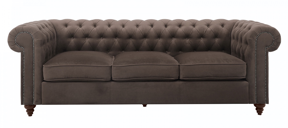 Диван Честер Классик 3-х местный Шоколадный