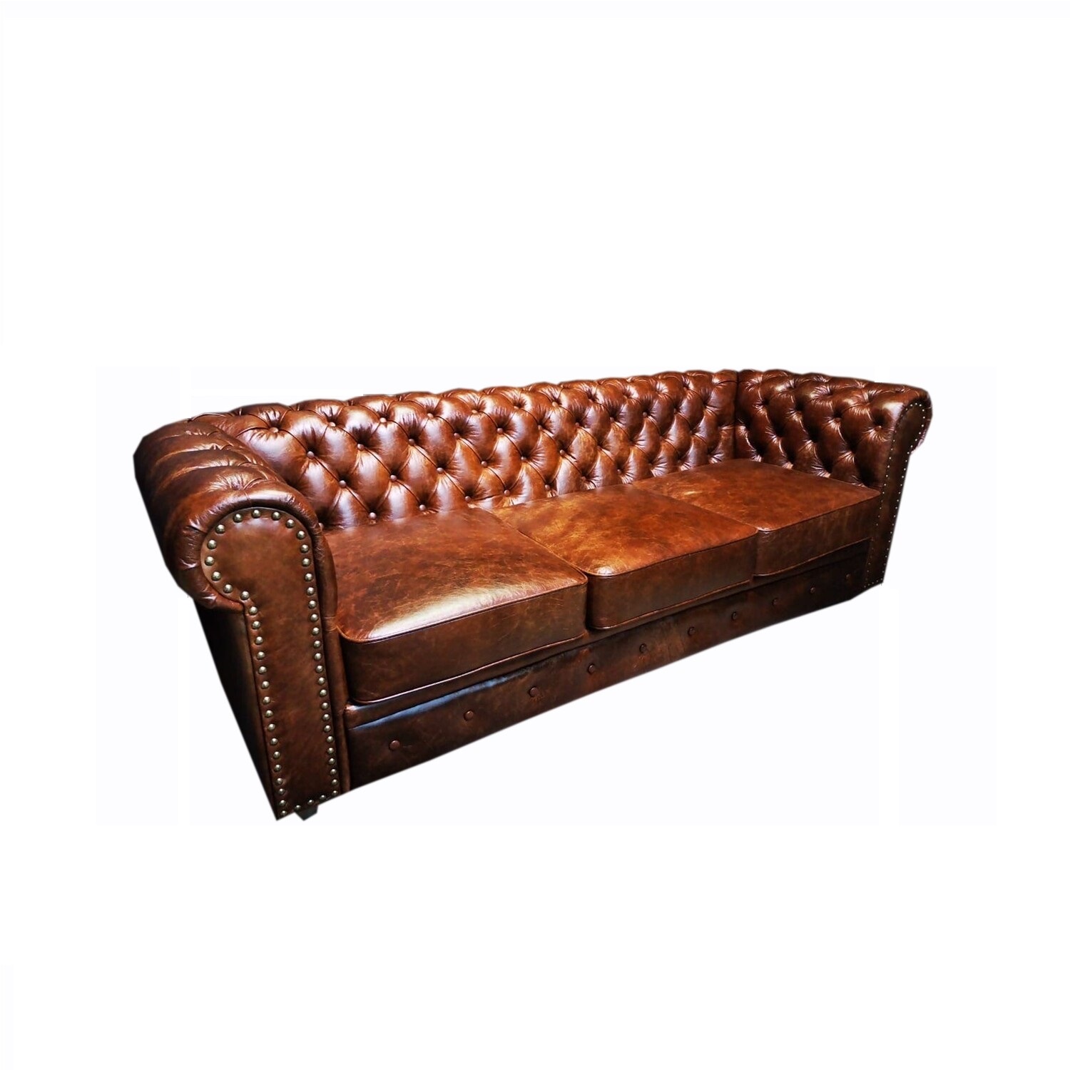 Диван Честер Классик 3-х местный Коричневый