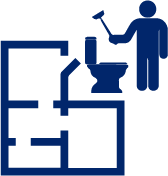 Стоимость устранения засора в ванной квартиры